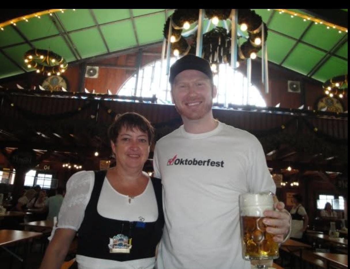 The original Oktoberfest achievement shirt on the 2009 trip